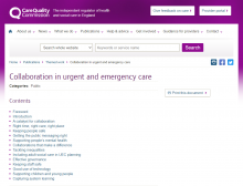 Collaboration in urgent and emergency care